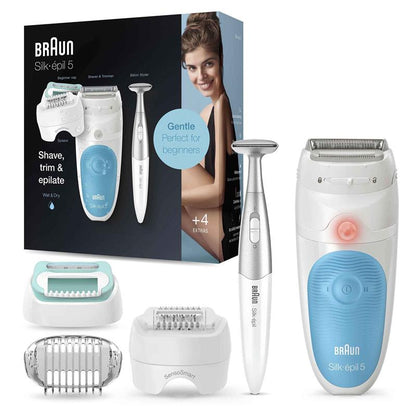 Braun Silk-Epi 5 SES5-810 Wet/Dry Epilator - White/Blue