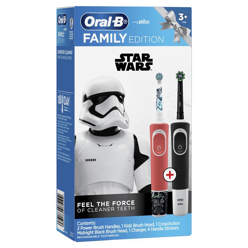 Oral B Power Toothbrush Pro 100 Frozen/Star Wars Pack - Fun and Effective Oral Care for Kids
