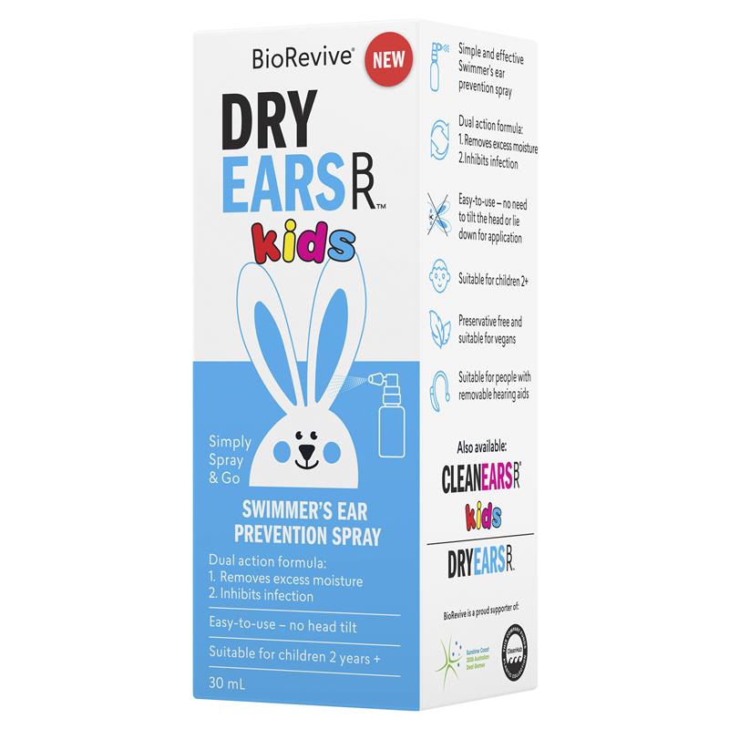 BioRevive Dry Ears Kids Spray 30ml - Gentle Ear Care Solution