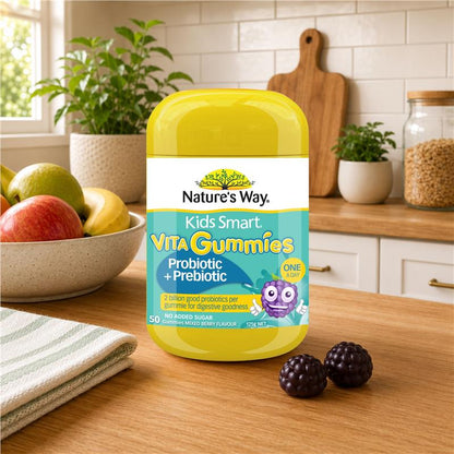 Nature's Way Kids Smart Vita Gummies Probiotic + Prebiotic 50 Pastilles