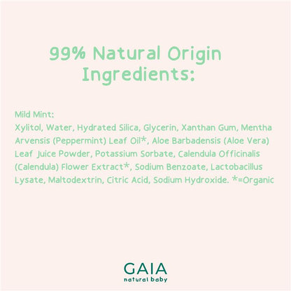 Gaia Natural Baby Probiotic Toothpaste Mild Mint 50g