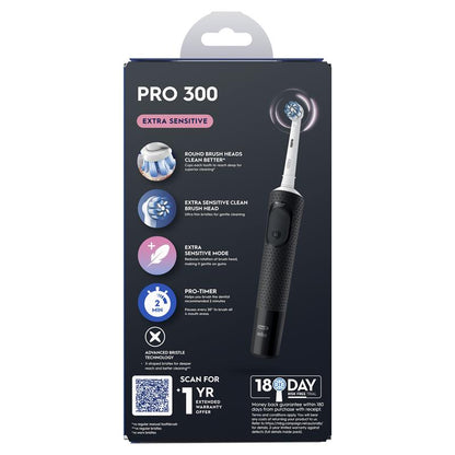 Oral-B Pro 300 Electric Toothbrush - Everyday Clean Black