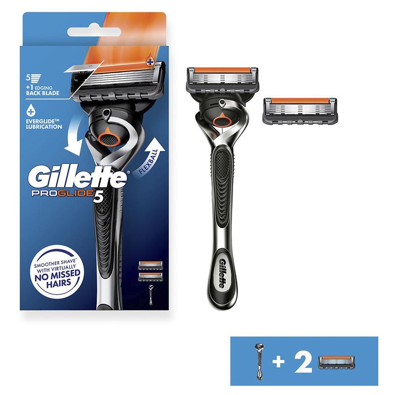 Gillette Fusion Proglide Razor + 2 Blade Refills