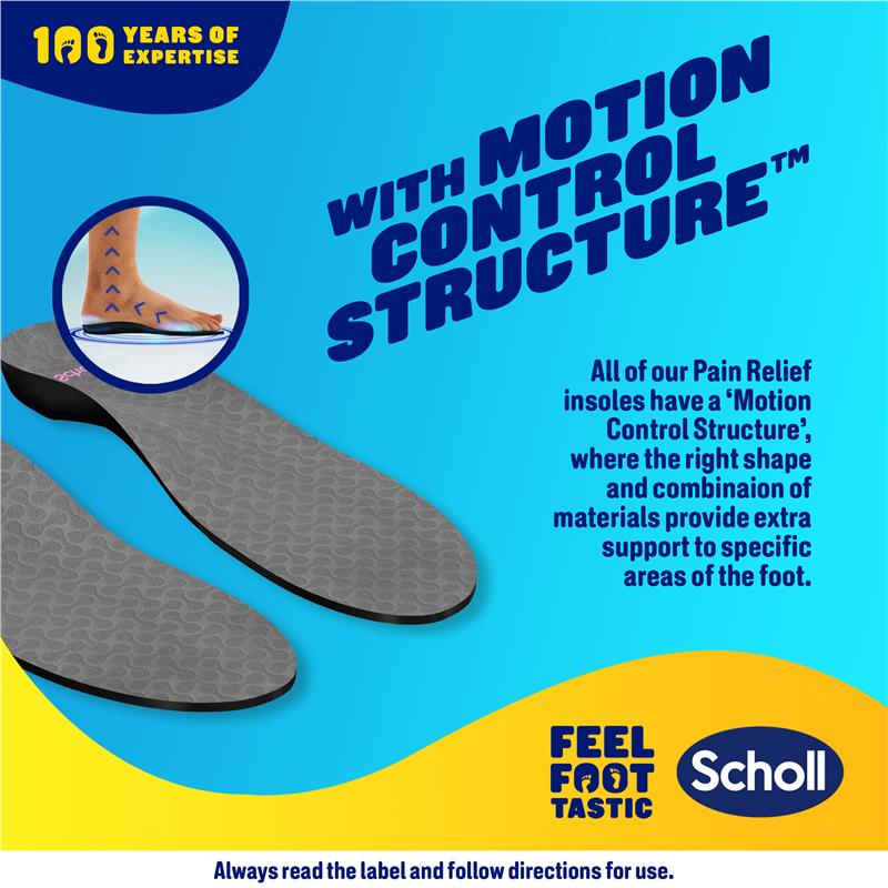 Scholl In Balance Pain Relief Plantar Fasciitis Orthotic Insole Large