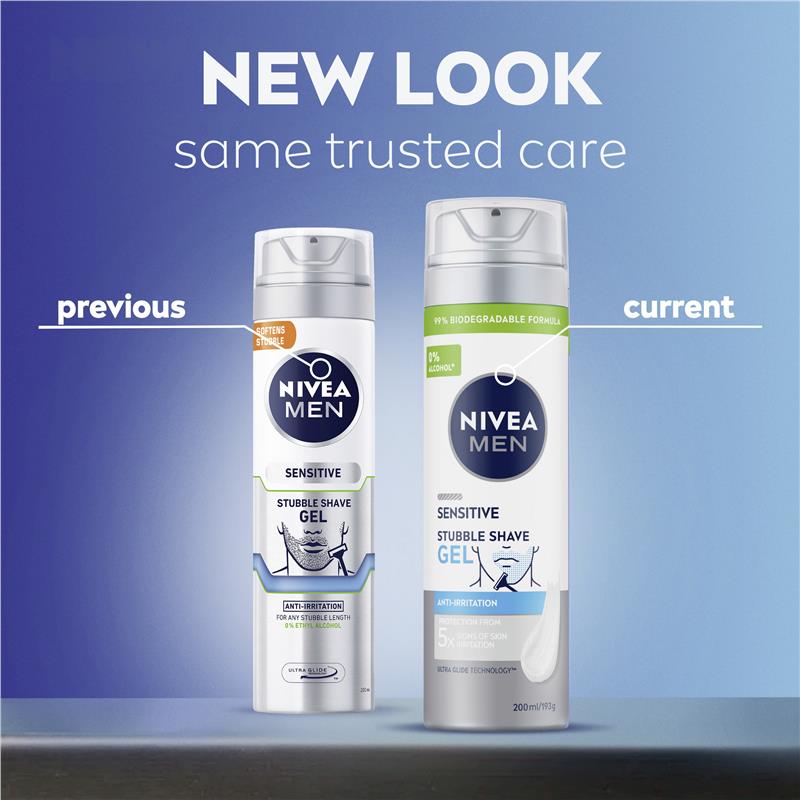 NIVEA Men Sensitive Stubble Shave Gel 200ml