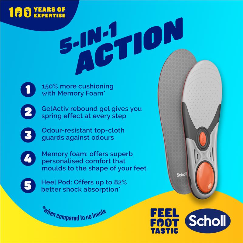 Scholl LiquiFlex Extra Support Insole Small