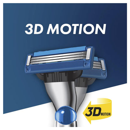 Gillette Mach3 Turbo 3D Razor – Ergonomic Handle with 2 Cartridges