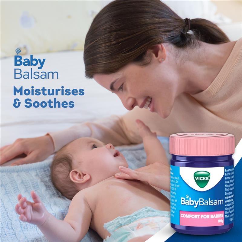 Vicks BabyBalsam Decongestant Rub - 100g for Soothing Relief