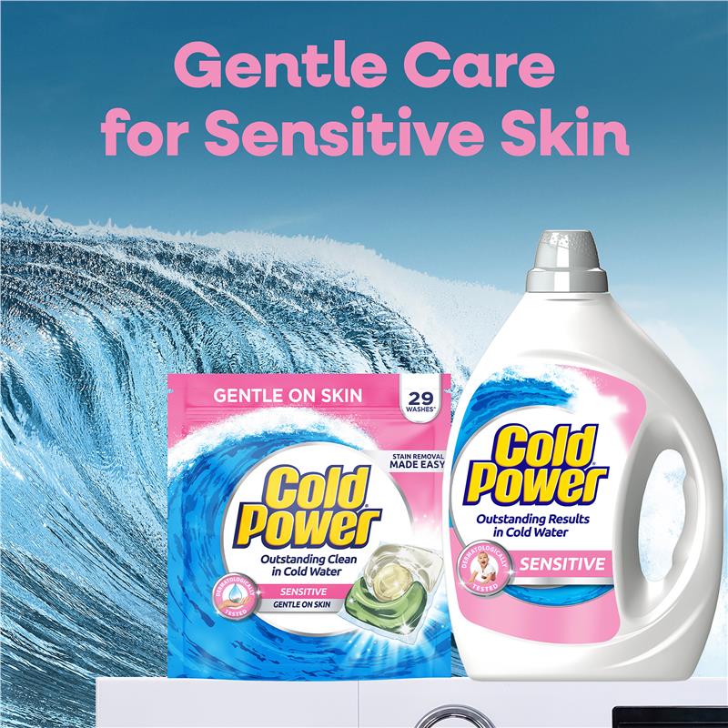 Cold Power Sensitive Pure Clean Laundry Detergent Liquid 2L - Gentle Yet Effective