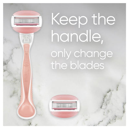 Gillette Venus Comfort Glide White Tea Razor Handle + 2 Blade Refills
