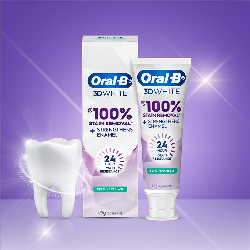 Oral-B 3D White Lasting Freshness Blast Toothpaste - 95g