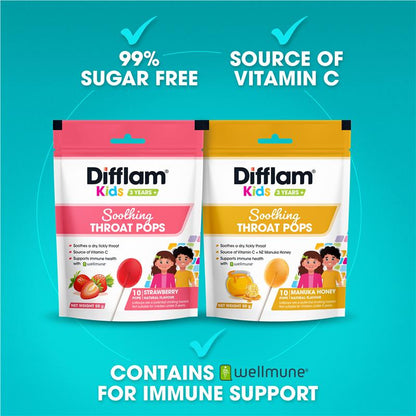 Difflam Soothing Throat Pops with Manuka Honey 10 Pack