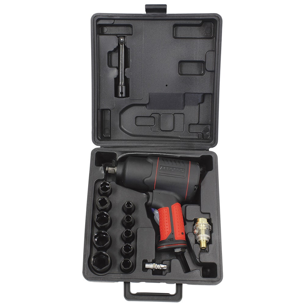 AEROPRO 17 Piece 1 2inch Air Impact Wrench Kit RP17808A