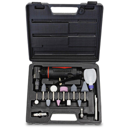 AEROPRO AIR DIE ANGLE GRINDER KIT 16PCS 20000RPM 1 4inch 85.5L MIN