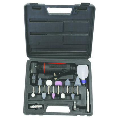 AEROPRO AIR DIE ANGLE GRINDER KIT 16PCS 20000RPM 1 4inch 85.5L MIN