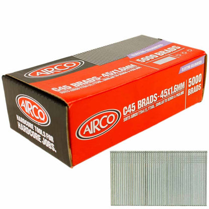 AIRCO 45mm C Series Brads - 5000 Pieces BC16450