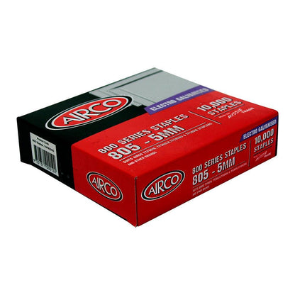 AIRCO 800 Series Staples Electro Galvanised - 5mm Box of 10000 SF80050