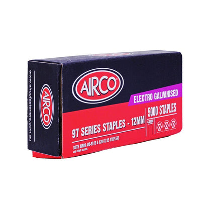 AIRCO 97 Series Staples Electro Galvanised - 12mm Box of 5000 SF97120