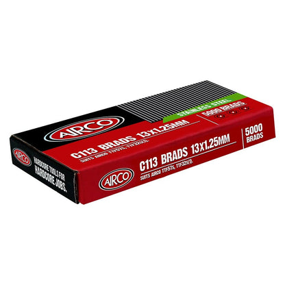 AIRCO C100 Series 304 Grade Stainless Steel Brad Nail - 13mm Box of 5000 BF18133