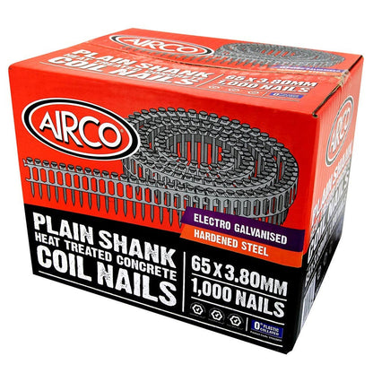 AIRCO Concrete Coil Nail - 65 x 3.8mm YF65381H