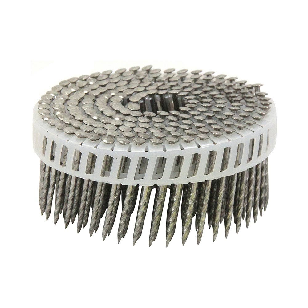 AIRCO Decking Coil Nail Screw Shank 304 Grade Stainless Steel - 52mm Box of 1800 YF522543