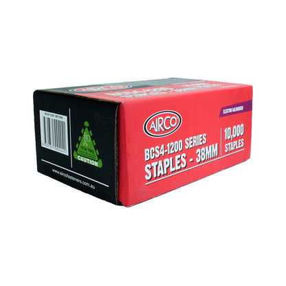 AIRCO Flooring Staples Electro Galvanised - 38mm Box of 10000 BCS412S SB11090