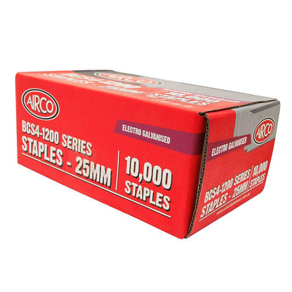 AIRCO Flooring Staples Electro Galvanised - 25mm Box of 10000 SB11050