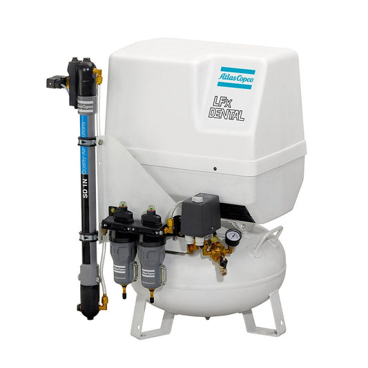ATLAS COPCO 0.7HP 24L Premium Oil Free Piston Compressor w. Receiver and Dryer 8115410410