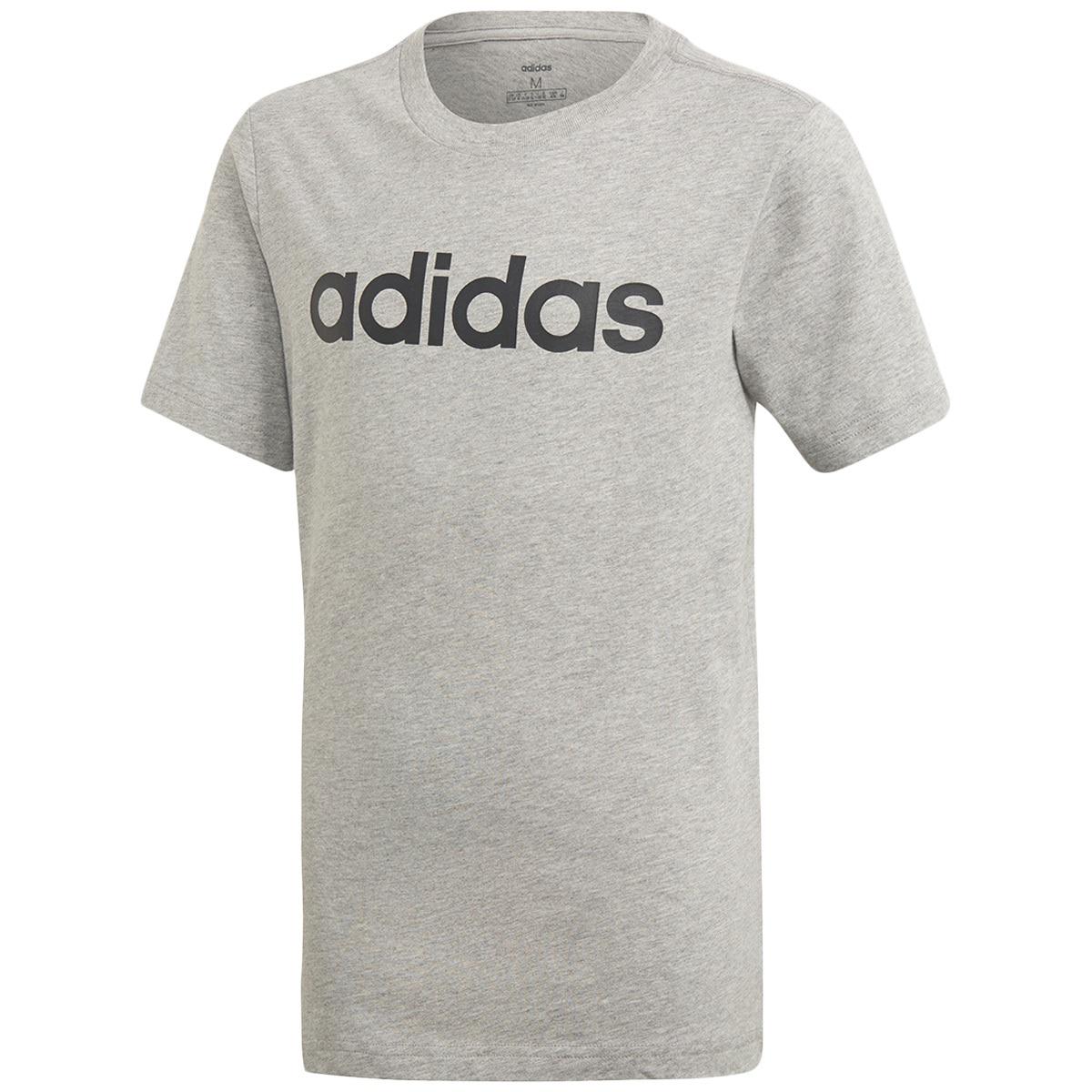 Adidas Boys' 3 Stripe Tee Grey