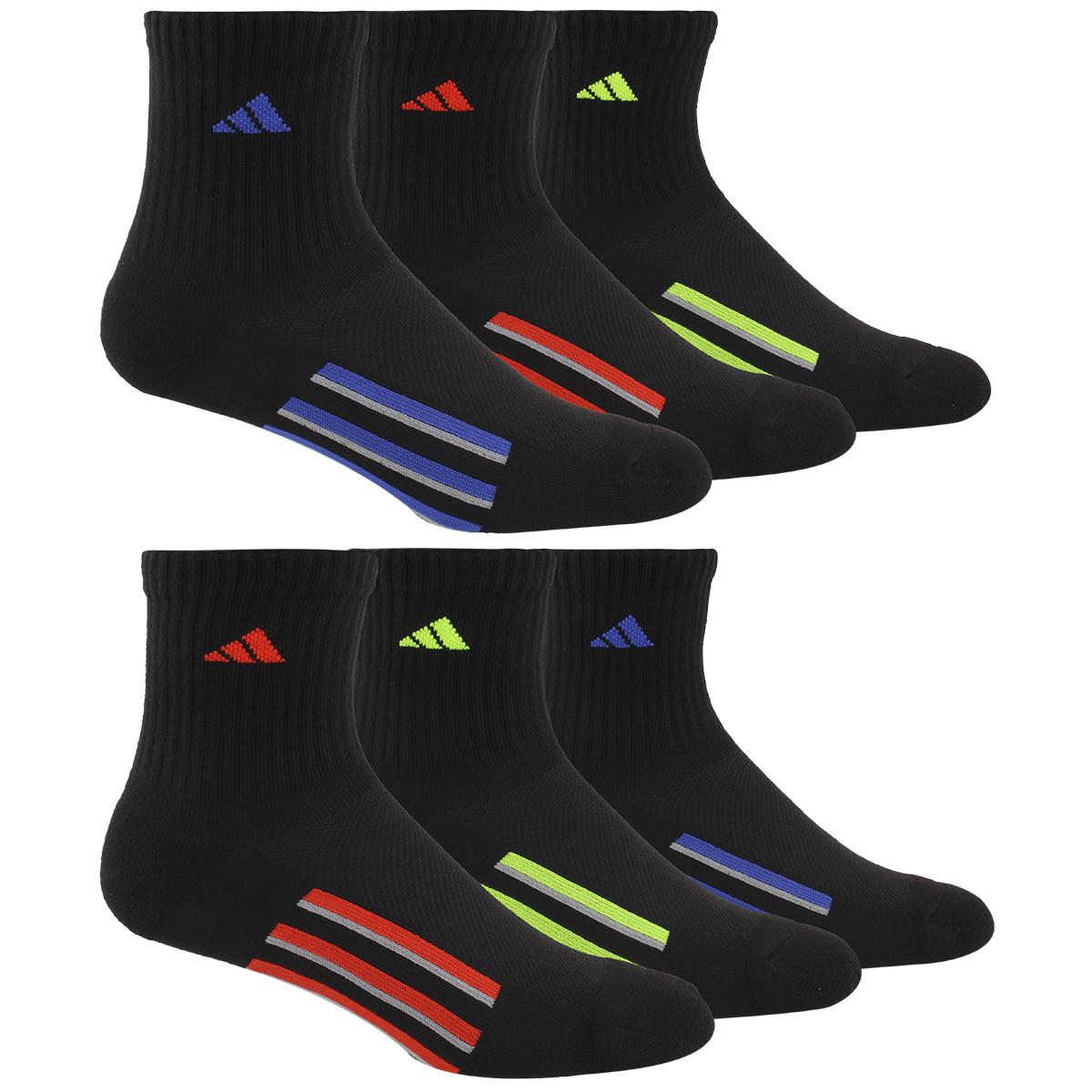 Adidas Children's Socks 6pk Grey, White and Navy