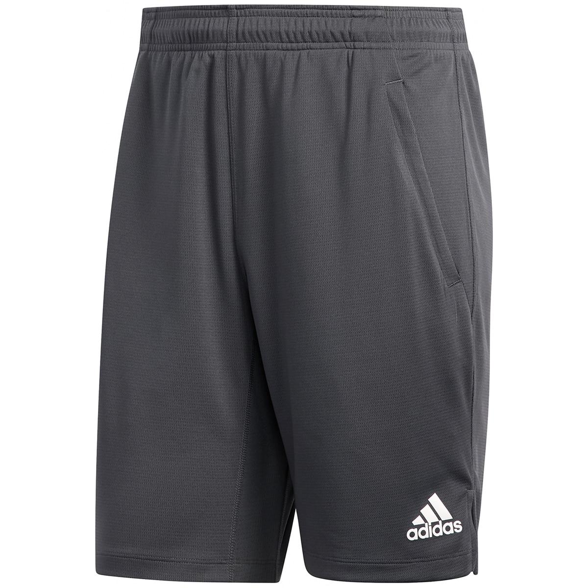 Adidas Men's Climacool 3 Stripe Knit Short Grey Logo