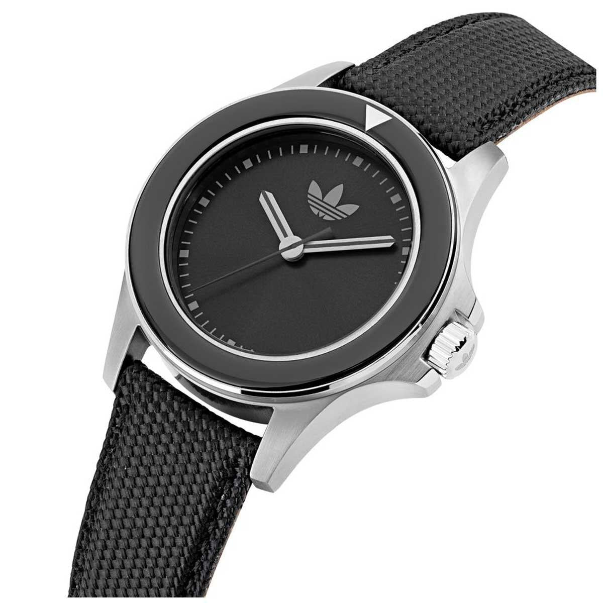 Adidas Originals Expression One Black Dial Nylon Strap Watch AOFH23016