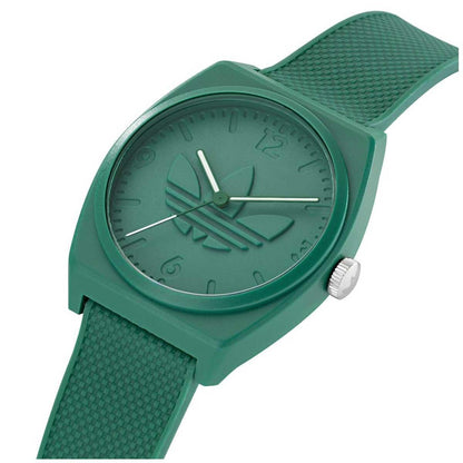 Adidas Originals Project Two Green Resin Strap Analogue Watch AOST22032