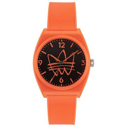 Adidas Originals Project Two Orange Resin Strap Analogue Watch AOST22562