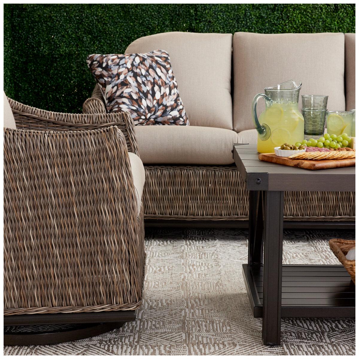 Agio Amelia Woven Deep Seating 4 Piece Set