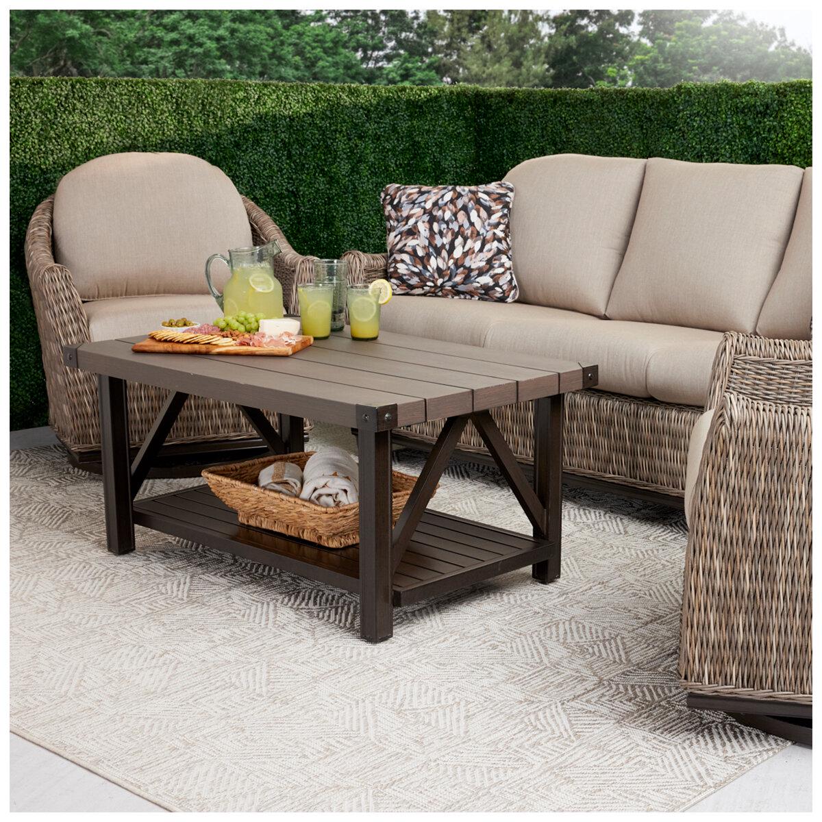 Agio Amelia Woven Deep Seating 4 Piece Set