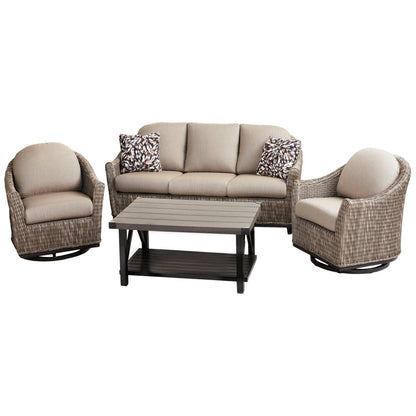 Agio Amelia Woven Deep Seating 4 Piece Set