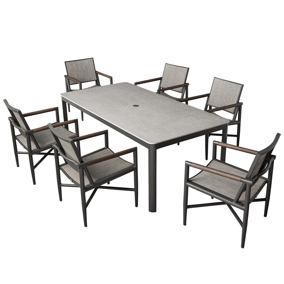 Agio Crosby Sling 7 Piece Dining Set