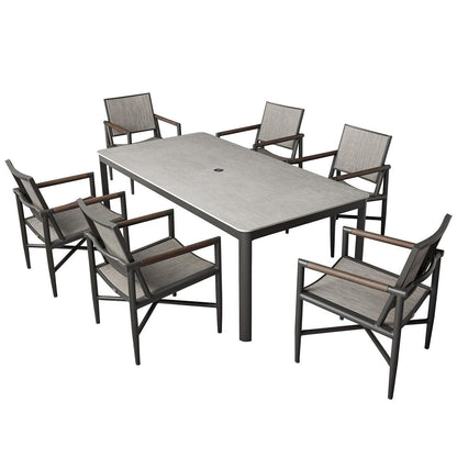 Agio Crosby Sling 7 Piece Dining Set