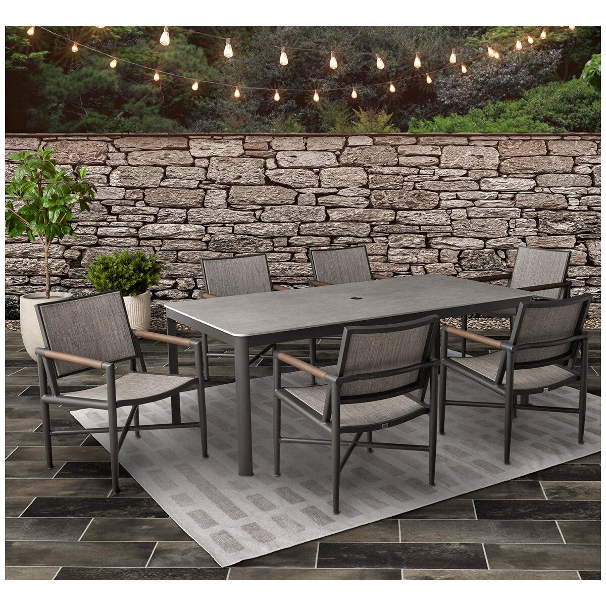 Agio Crosby Sling 7 Piece Dining Set