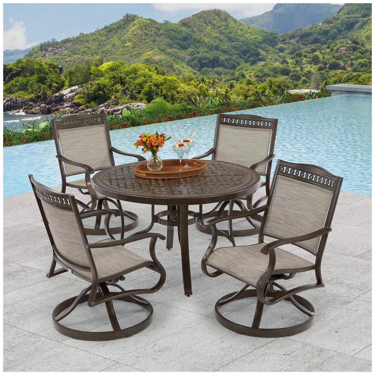 Agio Cullman Sling 5 Piece Dining Set