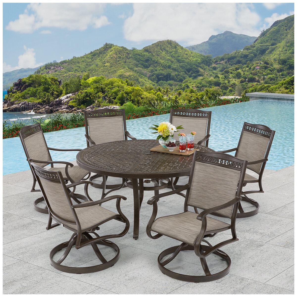 Agio Cullman Sling 7 Piece Dining Set