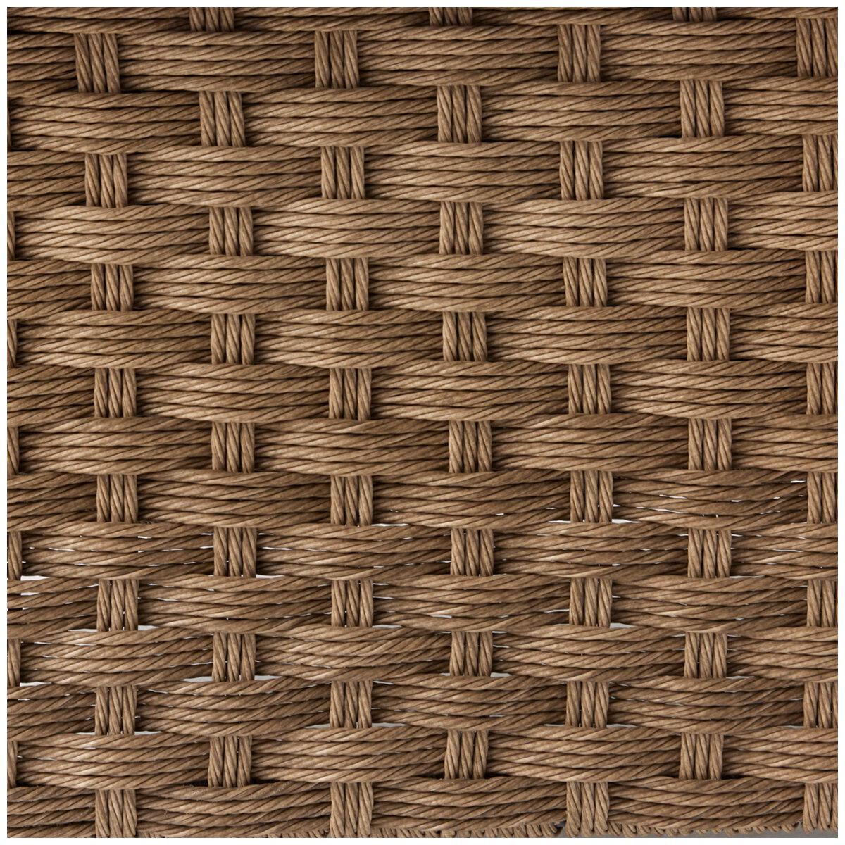 Agio Highcliff Woven Deep Seating With Fireplace Furniture Set 6 Piece