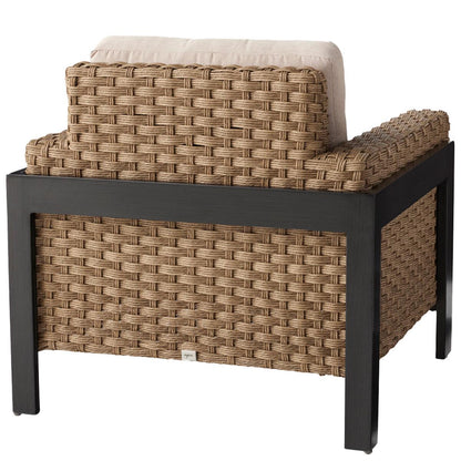 Agio Highcliff Woven Deep Seating With Fireplace Furniture Set 6 Piece