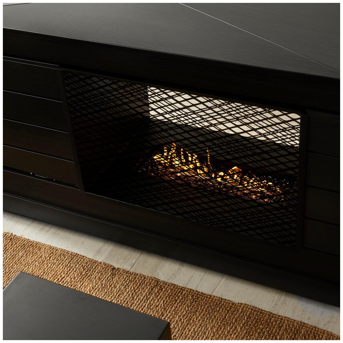 Agio Highcliff Woven Deep Seating With Fireplace Furniture Set 6 Piece