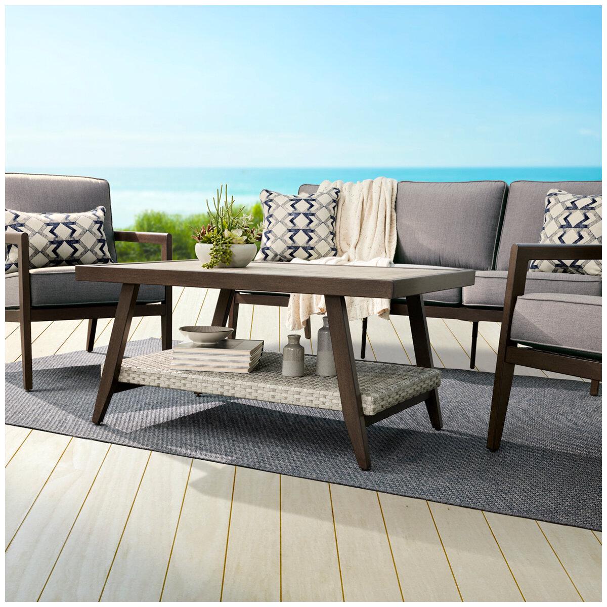 Agio Keats Woven Deep Seating 4 Piece Set