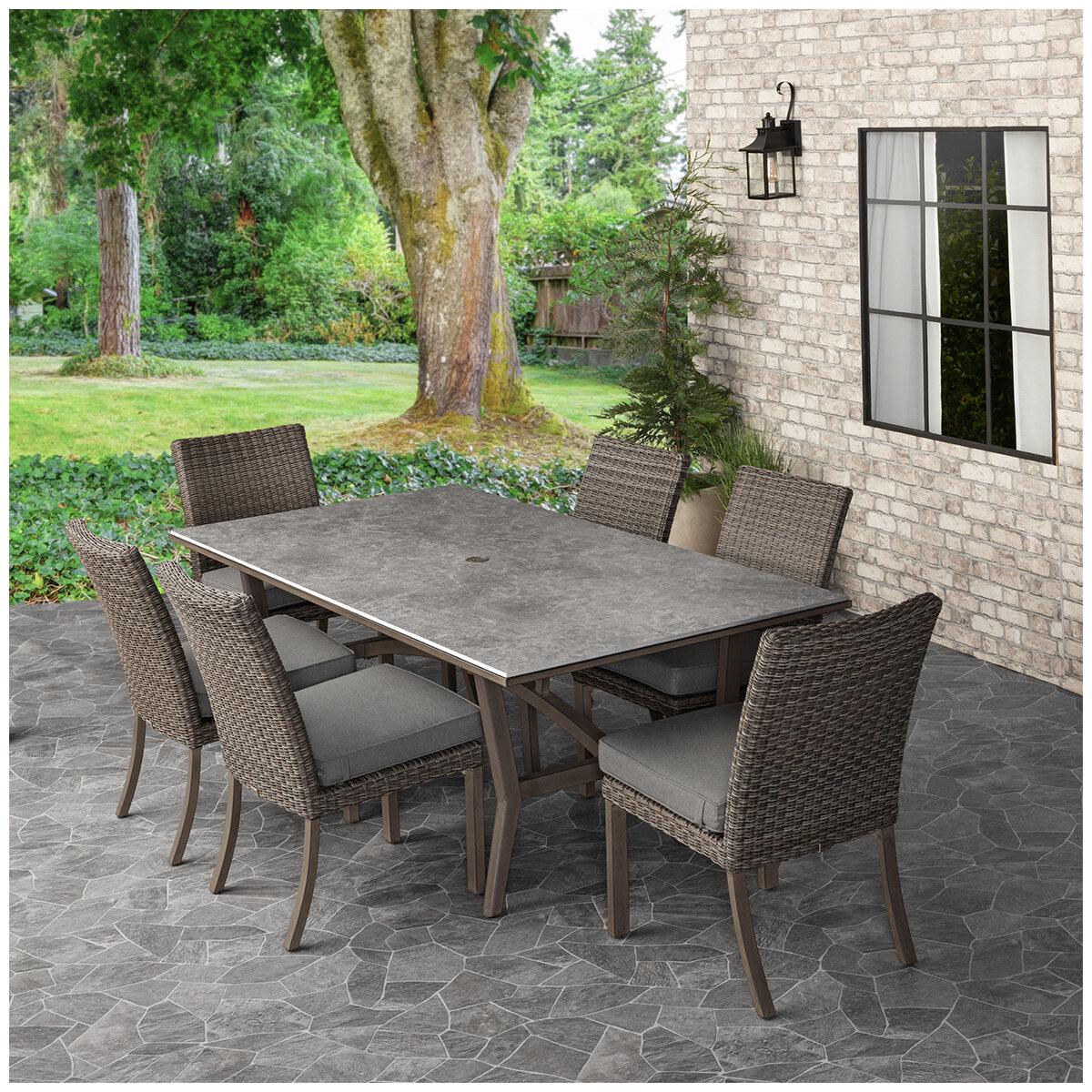 Agio McKinnon Woven 7 Piece Dining Set