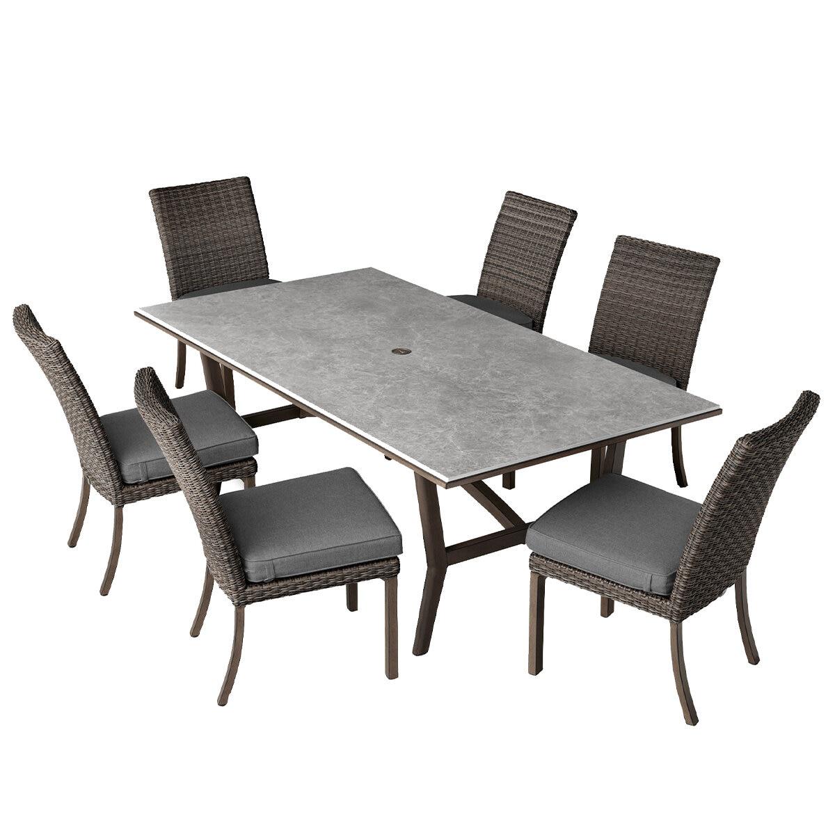 Agio McKinnon Woven 7 Piece Dining Set