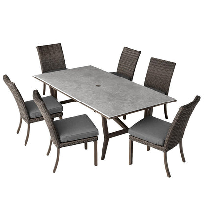 Agio McKinnon Woven 7 Piece Dining Set