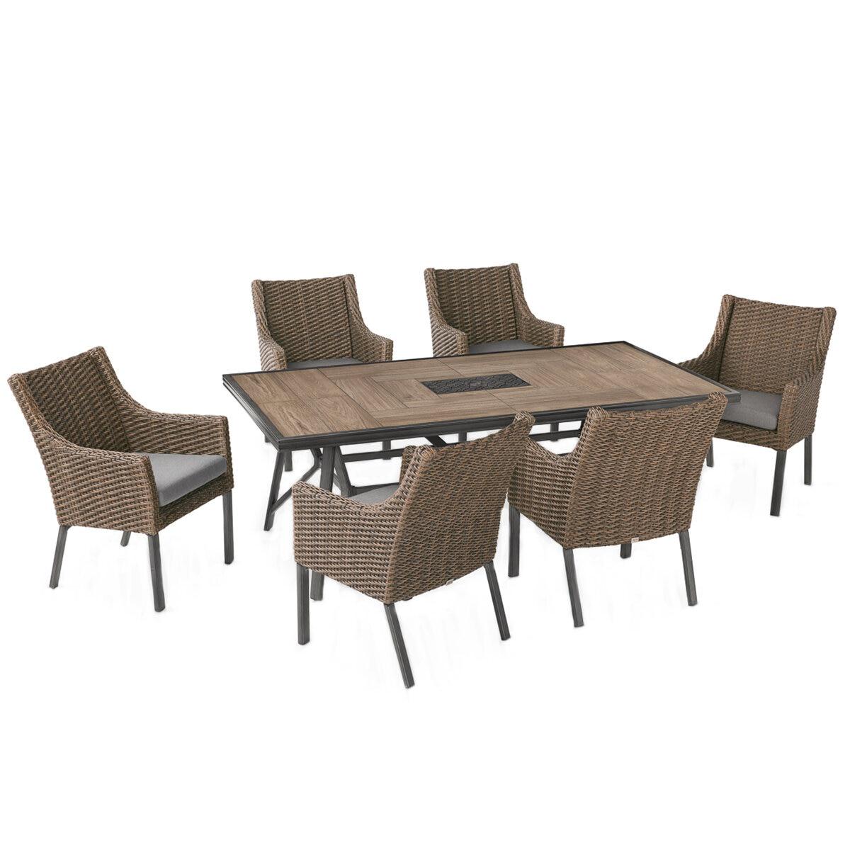 Agio Portland Woven 7 Piece Dining Set